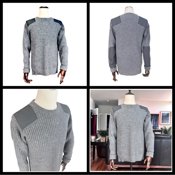 L.L. Bean Men’s Commando Crewneck Sweater. Gray. Large. NEW - Picture 14 of 16